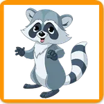 Raccoon endless runner game icon