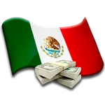 The dollar in mexico icon