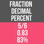 Fraction to Decimal & Percent icon