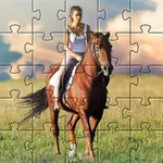 Horses jigsaw puzzles games icon