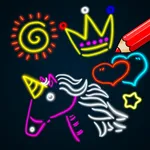 Kids Doodle Glow Drawings icon