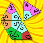 Triminos, dominoes triangles icon