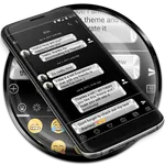 SMS Messages Metallic Silver icon