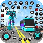 Flying Robot Car Bus Transform icon