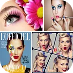 Selfie makeup collage beauty c icon