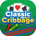 Cribbage classic card game icon