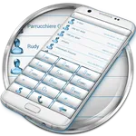 Dialer Theme Frame White Blue icon