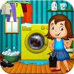 Mommy Laundry Shop Games icon