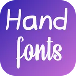 Hand fonts for FlipFont icon