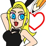 Draw Happy Beauty - draw games icon