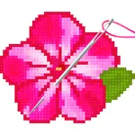 Flowers Cross Stitch Coloring icon