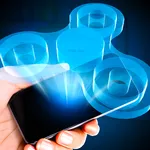 Hand spinner 3d - hologram pyr icon