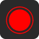 Black screen camera record icon