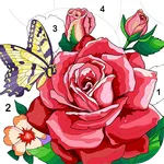 Silver Color: Color by number icon