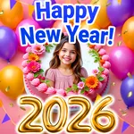 Happy birthday photo frame icon