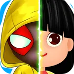 Superhero dentist doctor icon