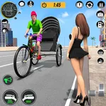 Bicycle Rickshaw Driving Games icon