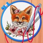 Cross Stitch Coloring Art icon