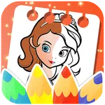 Coloring sofia mermaid game icon