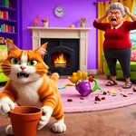 Cat VS Angry Gran Simulator 3D icon