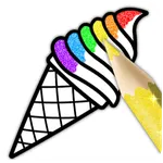 Glitter Ice Cream Coloring icon