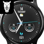 Black White Analog Watch Face icon