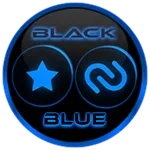 Flat Black and Blue Icon Pack icon