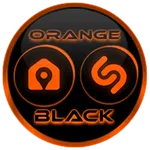 Flat Black and Orange IconPack icon