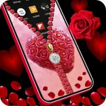 Rose Heart Zipper Lock Screen icon