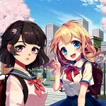 Girl high school games life icon