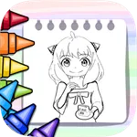 Spy x Family coloring book icon