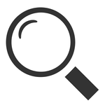 Presbyopia Magnifying glass icon