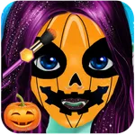 Cute Girl Halloween Makeup Art icon