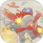 Plane shooting fighter icon