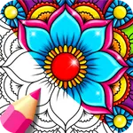 Antistress coloring book icon