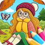 Cozy Girl Coloring Book icon