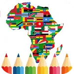 coloring flag African country icon