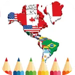 Coloring American Flag icon