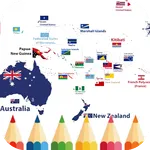 coloring oceania flag icon