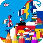 European country flag coloring icon