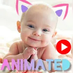 Animated baby stickers for WA icon