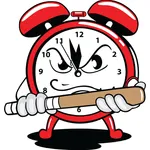 Evil insult alarm clock icon