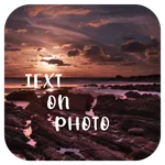 Text on photo icon