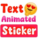 Animated text stickers maker icon