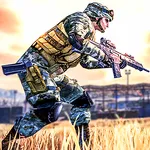 Modern Action commando combat icon