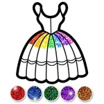 Glitter Dress Coloring icon