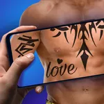 Tattoo sketch simulator icon