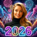 New Year Photo frame 2026 icon