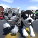 Cute Pocket Cat And Puppy 3D icon