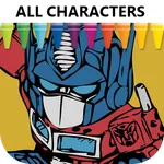 Transformer coloring book icon